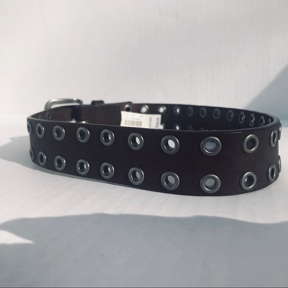 Two Row Grommets Fashion Jean Belt - Picture 2 of 2